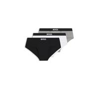 BOSS Three-pack low-rise briefs in stretch cotton - Style HipBr 3P BOSS ONE, 50546561 White / Grey / Black XXL