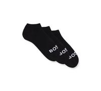 BOSS Three-pack of ankle-length socks with contrast logos - Style 3P AS Logo CC W, 50502073 Black 5.5-8