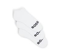 BOSS Three-pack of ankle-length socks with contrast logos - Style 3P AS Logo CC W, 50502073 White 3-4.5