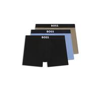 BOSS Three-pack of boxer briefs in stretch cotton - Style BoxerBr 3P BOSS ONE, 50544272 Beige / Black / Blue 4XL