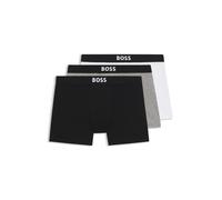 BOSS Three-pack of boxer briefs in stretch cotton - Style BoxerBr 3P BOSS ONE, 50544272 White / Grey / Black XXXL