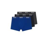 BOSS Three-pack of boxer briefs in stretch cotton - Style BoxerBr 3P Power, 50475282 Blue / Grey 4XL