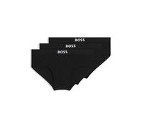 BOSS Three-pack of briefs in stretch-cotton jersey - Style HipBr 3P BOSS ONE, 50546561 Black S