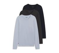 BOSS Three-pack of cotton T-shirts with logo embroidery - Style LSShirtRN 3P Classic, 50492321 Blue / Grey L