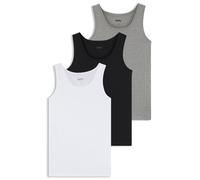 BOSS Three-pack of cotton underwear vests with embroidered logos - Style Tank Top 3P Classic, 50475278 White / Grey / Black XS