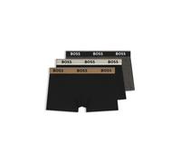 BOSS Three-pack of logo-detail trunks in stretch cotton - Style Trunk 3P Power Desig, 50554443 Black XXL