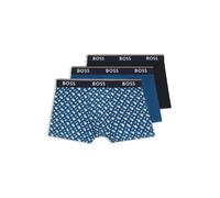 BOSS Three-pack of logo-detail trunks in stretch cotton - Style Trunk 3P Power Desig, 50554443 Blue XXL