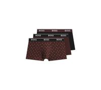 BOSS Three-pack of logo-detail trunks in stretch cotton - Style Trunk 3P Power Desig, 50554443 Brown / Black M