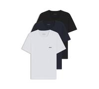BOSS Three-pack of logo-embroidered T-shirts in cotton - Style TShirt RN 3P Classic, 50475284 Black / White / Blue XL