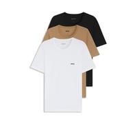 BOSS Three-pack of logo-embroidered T-shirts in cotton - Style TShirt RN 3P Classic, 50475284 Black / White / Beige L