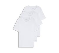 BOSS Three-pack of logo-embroidered T-shirts in cotton - Style TShirt RN 3P Classic, 50475284 White XL