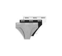 BOSS Mens Brief 3P Power Three-Pack of Logo-Waistband Briefs in Stretch Cotton