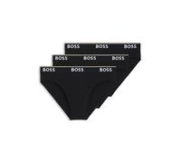 BOSS Three-pack of logo-waistband briefs in stretch cotton - Style Brief 3P Power, 50475273 Black S