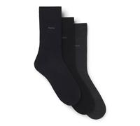 BOSS Three-pack of regular-length socks in stretch fabric - Style 3P RS Uni CC, 50469839 Black / Grey / Blue 5.5-8