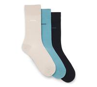 BOSS Three-pack of regular-length socks in stretch fabric - Style 3P RS Uni CC, 50469839 Blue / Beige 5.5-8
