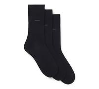 BOSS Mens 3P RS Uni CC Three-pack of cotton-blend socks in a regular length