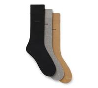 BOSS Three-pack Of Regular-length Socks With Logos