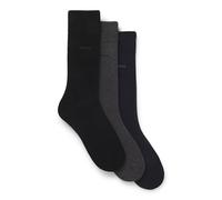 BOSS Three-pack of regular-length socks with logos - Style 3P RS GiftSet Uni CC, 50558589 Black / Grey / Blue 6-11