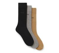BOSS Mens 3P RS GiftSet Uni CC Three-pack of regular-length socks with logos
