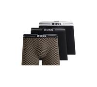 BOSS Three-pack of stretch-cotton boxer briefs with logo - Style BoxerBr 3P Bold Des, 50531708 Black XXL