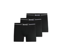 BOSS Three-pack of stretch-cotton boxer briefs with logos - Style BoxerBr 3P Bold, 50510698 Black XL