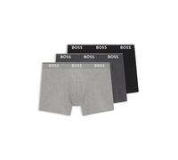 BOSS Three-pack of stretch-cotton boxer briefs with logos - Style BoxerBr 3P Power, 50475282 Black / Grey XL