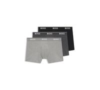 BOSS Three-pack of stretch-cotton boxer briefs with logos - Style BoxerBr 3P Power, 50475282 Black / Grey L