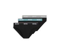 BOSS Three-pack Of Stretch-cotton Briefs With Logo Waistbands