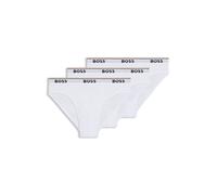 BOSS Mens Brief 3P Power Three-Pack of Logo-Waistband Briefs in Stretch Cotton