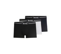 BOSS Men's 3-Pack Bold Logo Boxer Trunks, Black/White/Navy - Size: 32/30/31