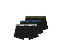 BOSS Three-pack of stretch-cotton trunks with logo waistbands - Style Trunk 3P Power, 50554693 Black XL