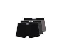 BOSS Three-pack of stretch-cotton trunks with logos - Style Trunk 3P BOSS ONE D, 50549832 Black / Grey XXL