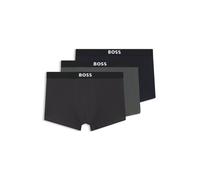 BOSS Three-pack of trunks in stretch cotton - Style Trunk 3P BOSS ONE, 50544263 Black / Grey / Blue XL