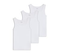 BOSS Three-pack of underwear vests in rib-knit cotton - Style TankTop3P RibClassic, 50542132 White XXL