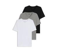 BOSS Three-pack of V-neck underwear T-shirts in cotton - Style TShirtVN 3P Classic, 50475285 White / Grey / Black M