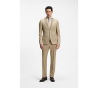 BOSS Three-piece slim-fit suit in virgin-wool serge - Style H-Huge-3Pcs-253, 50561843 Light Beige 44R