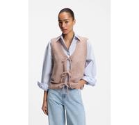 BOSS Tie-front cardigan in Italian yarn - Style C_Frig, 50566869 light pink M