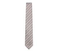 BOSS Tie with diagonal stripe in silk blend - Style H-TIE CM 7.5 253, 50550914 Beige stripes pcs.