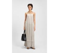 BOSS Tiered striped dress with silk - Style Davala, 50535154 Natural 8