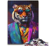Boss Tiger Jigsaw Puzzles for Teenagers 1000 Jigsaws,Staycation Kill Time Every Piece Is Unique - Challenging Family Fun Game (50x75cm)