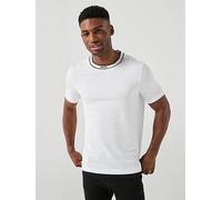 BOSS Tipped Collar T-Shirt, White, Size 3Xl, Men White