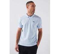 BOSS Tipped Jersey Polo Shirt, Blue, Size L, Men Blue