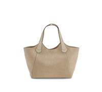 BOSS Tote bag in suede with textured-leather trims - Style Lenah New Tote SU, 50564663 Light Beige