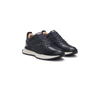 BOSS Trainers in burnished leather - Style Jonah_Runn_bu, 50536486 Dark Blue 12