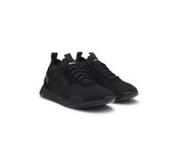 BOSS Trainers with knitted uppers and suede trims - Style Titanium_Runn_knst_N, 50498245 Black 10