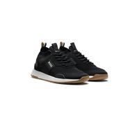 BOSS Trainers with knitted uppers and suede trims - Style Titanium_Runn_knst_N, 50498245 Black