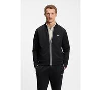 BOSS Triangle-jacquard zip-up sweatshirt with rubberised logo - Style SW_Network JQ FZ, 50566825 Black S