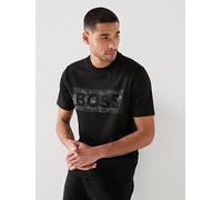 Boss Globe Logopattern 10278673 Short Sleeve T-shirt Black 2XL Men