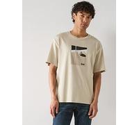 BOSS Ts_Join Relaxed Fit Graphic T-Shirt, Light Beige, Size M, Men Light Beige