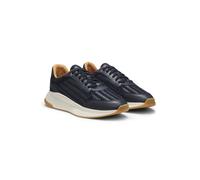 BOSS TTNM EVO trainers with woven uppers and suede trims - Style TTNM EVO_Runn_ltsdwv, 50563946 Dark Blue 11